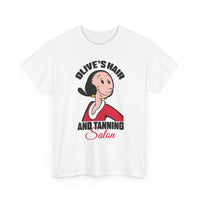 Olive's Hair and Tanning Salon Shirt - Funny Retro Parody Graphic Tee