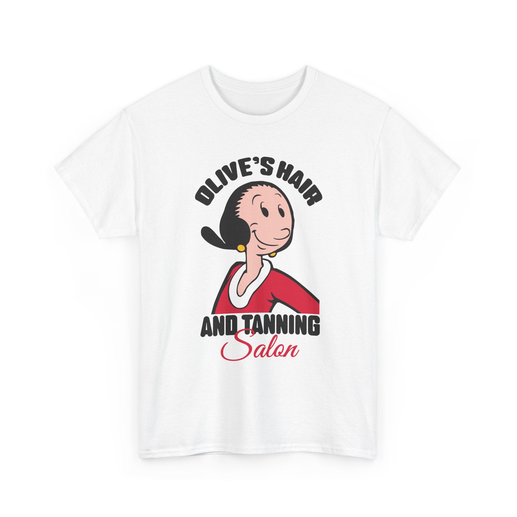 Olive's Hair and Tanning Salon Shirt - Funny Retro Parody Graphic Tee