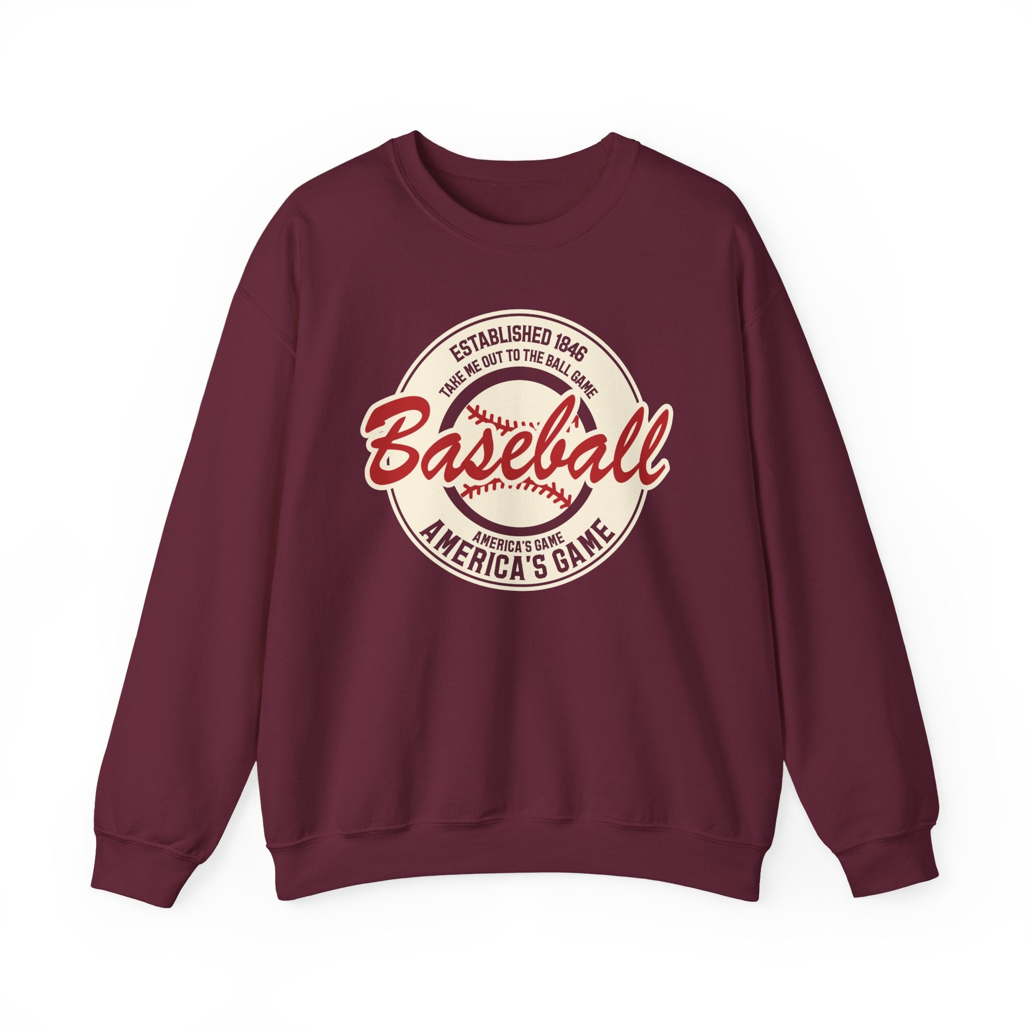 Vintage America's Game Sweatshirt - Classic Baseball Fan Crewneck