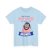 Duck Decoys and Drones T-Shirt — Funny Hunting Cartoon Tee