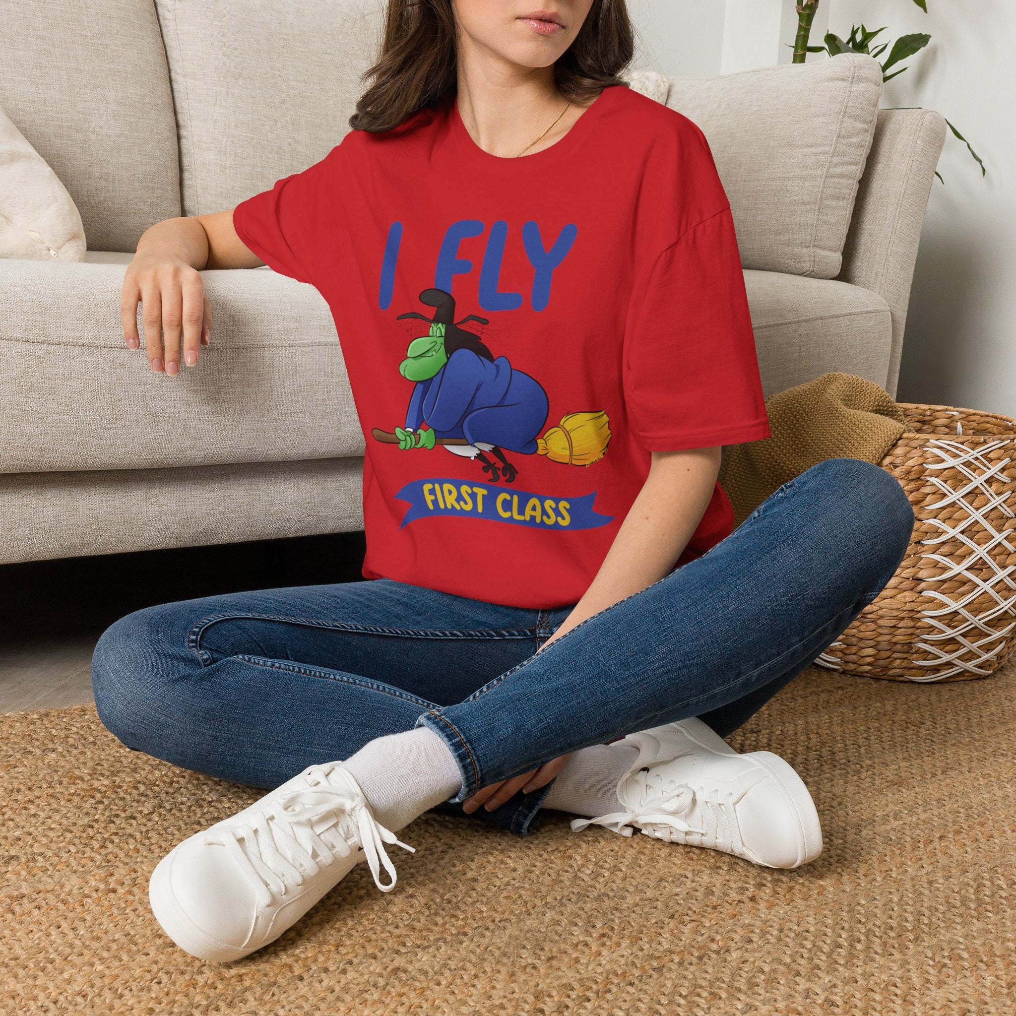 I Fly First Class T‑Shirt — Funny Travel Graphic Tee