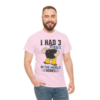 I Had 3 RBIs In the World Series Shirt - Funny Baseball Fan Graphic Tee