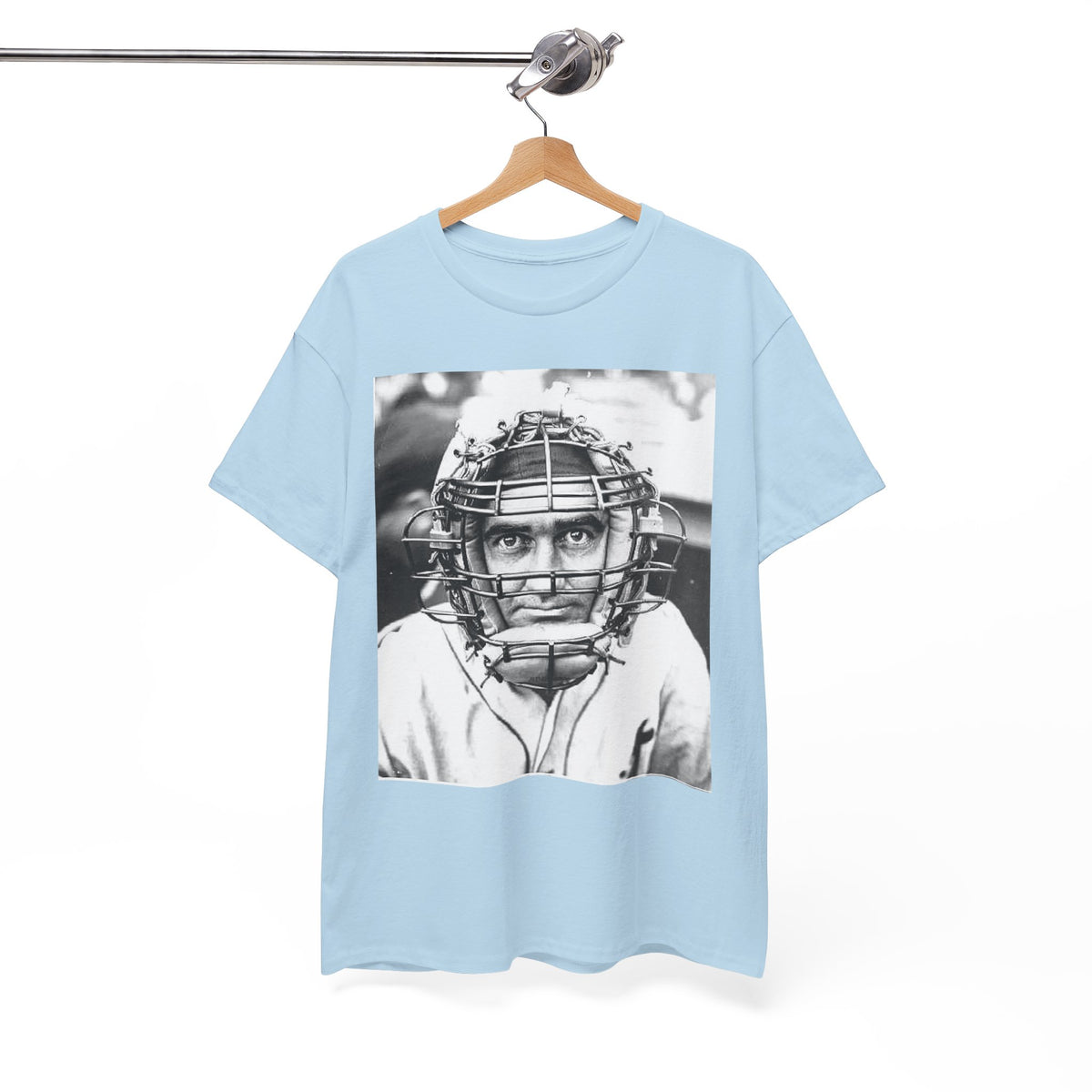 Vintage Baseball Catcher Portrait T-Shirt – Sports Tee