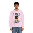 I Had 3 RBIs In the World Series Funny Baseball Fan Retro Cartoon Graphic Sweatshirt