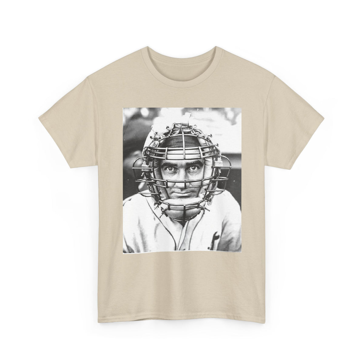 Vintage Baseball Catcher Portrait T-Shirt – Sports Tee