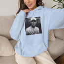 Vintage Baseball Player Hoodie — Classic Sports Graphic Pullover