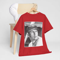 Vintage Baseball Portrait T-Shirt – Classic Retro Player Tee