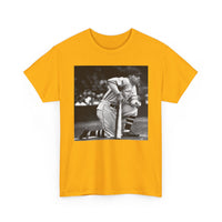 Vintage Baseball Photo T-Shirt – Classic Kneeling Player Graphic Tee