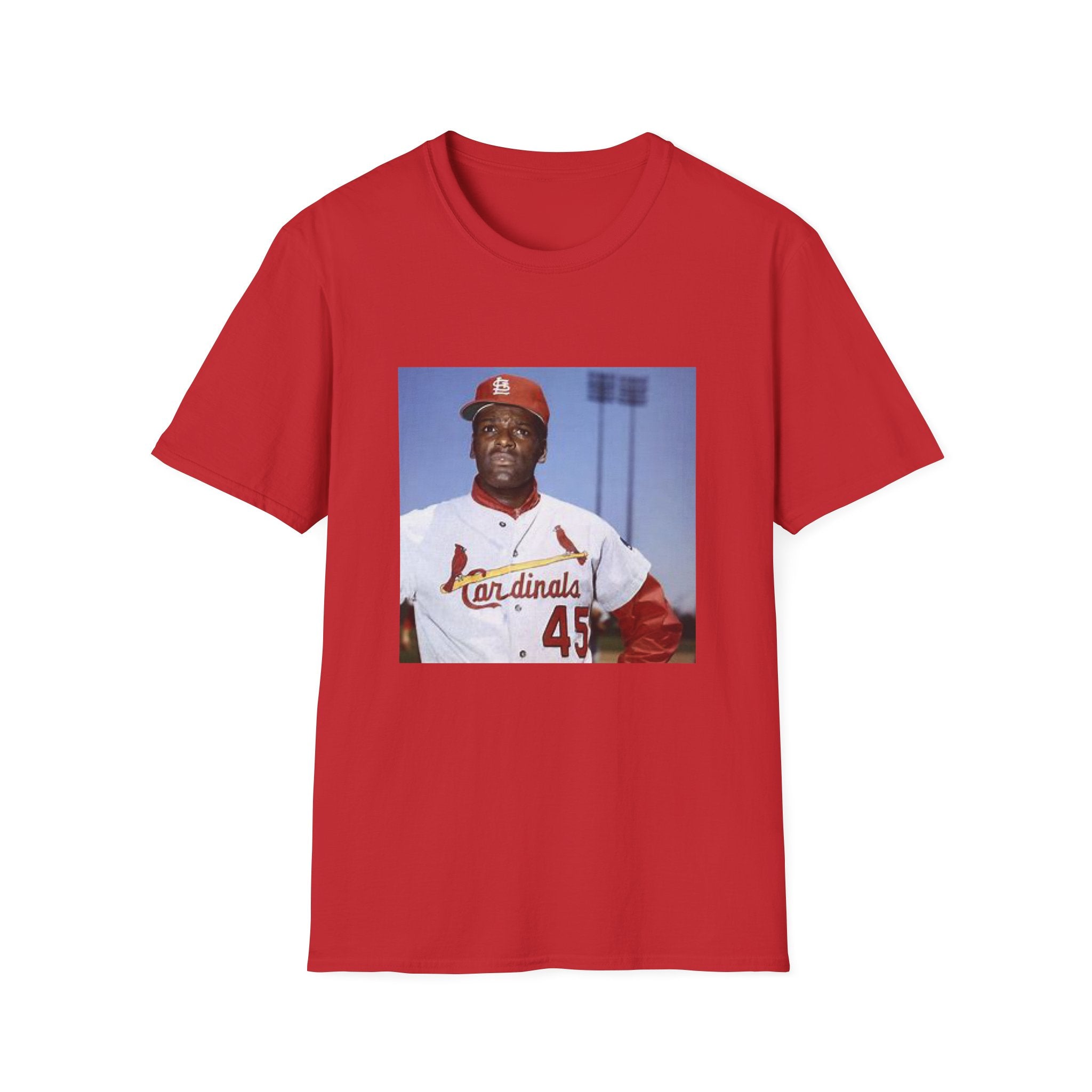 Baseball Graphic T-Shirt — Vintage Cardinals Player Photo Tee