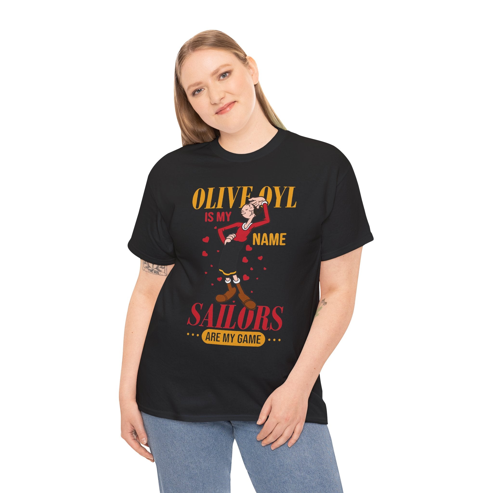 Popeye "Olive Oyl Is My Name, Sailors Are My Game" Graphic T-Shirt