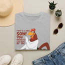 Chicken Cartoon T-Shirt — "That’s a Joke Son! You Missed It! Flew Right By Ya!"