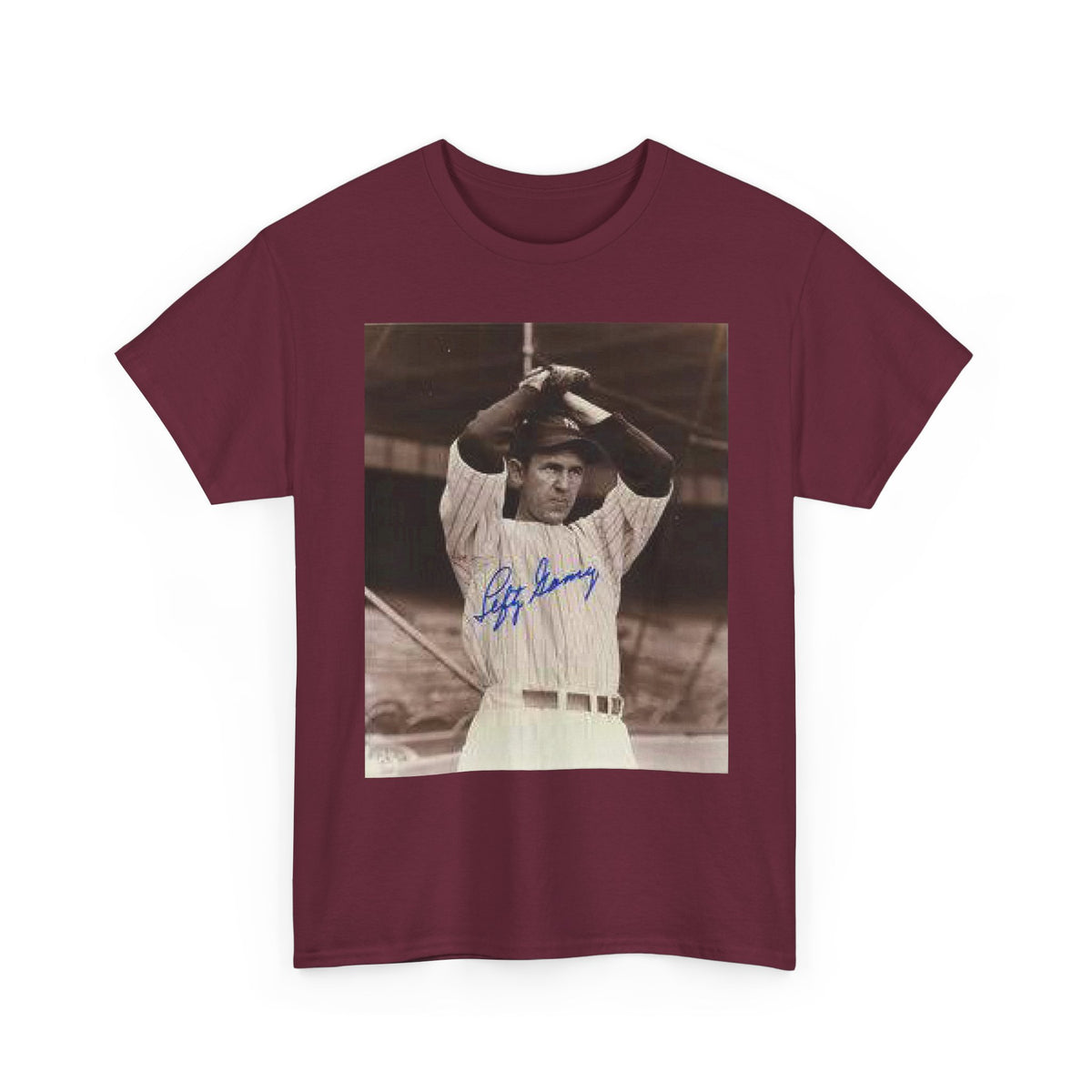 Vintage Babe Ruth Signed Photo T-Shirt — Retro Baseball Autograph Graphic Tee