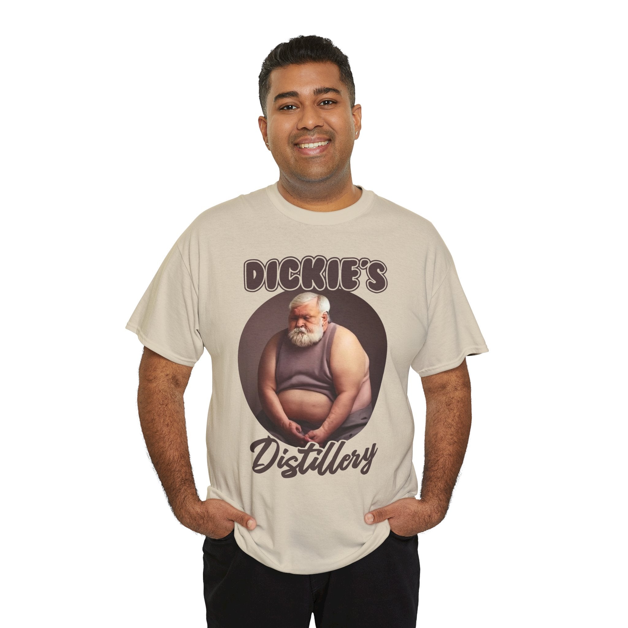 Distillery T‑Shirt — "Dickie's Distillery" Vintage Santa Illustration Tee