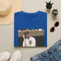 Vintage Baseball Photo T-Shirt — Classic Detroit Tigers Player Portrait