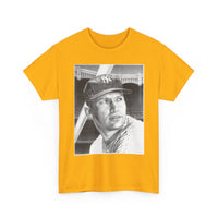 Vintage Baseball Portrait T-Shirt – Classic Retro Player Tee