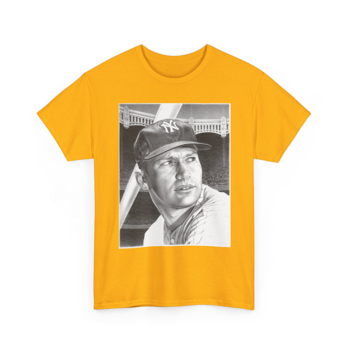 Vintage Baseball Portrait T-Shirt – Classic Retro Player Tee