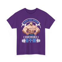 Gym T-Shirt — "Strong & Unstoppable: Built by the Gym" Muscle Fitness Tee