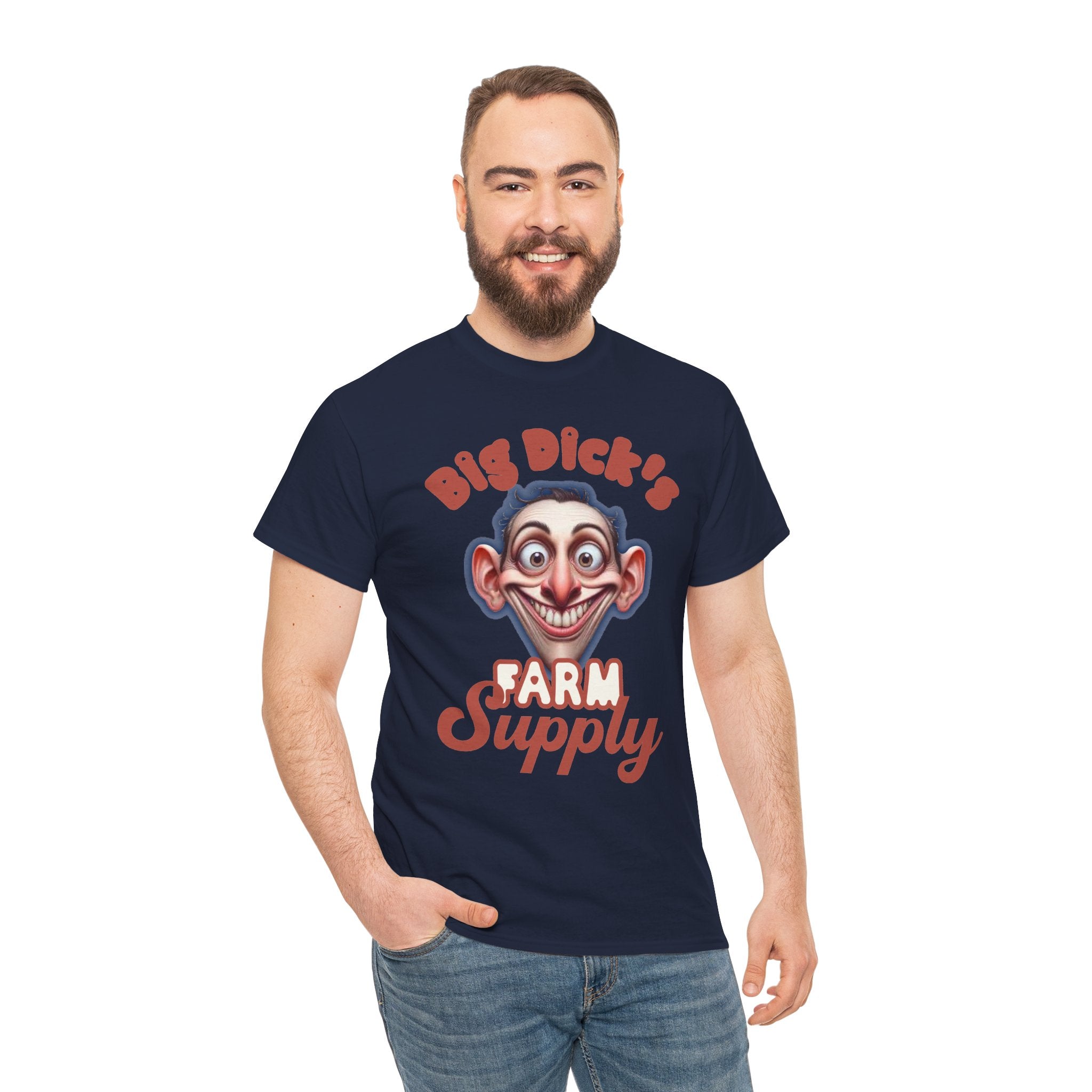 Graphic T‑Shirt — "Big Dick's Farm Supply" Vintage Cartoon Logo Tee