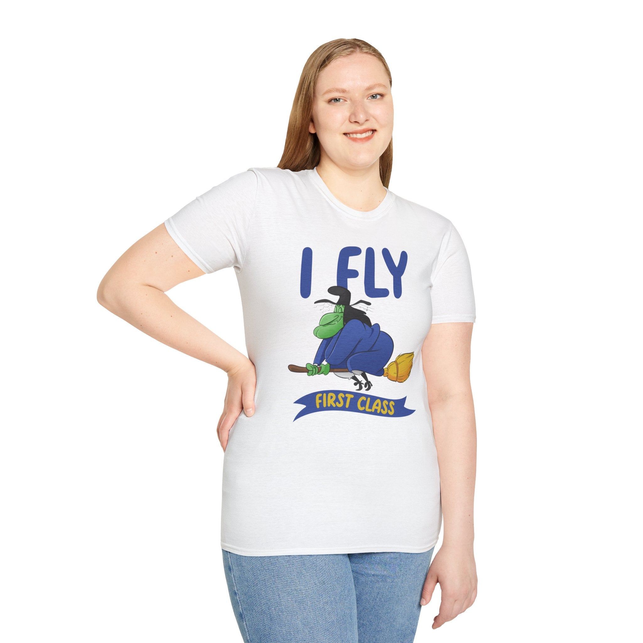 I Fly First Class T‑Shirt — Funny Travel Graphic Tee