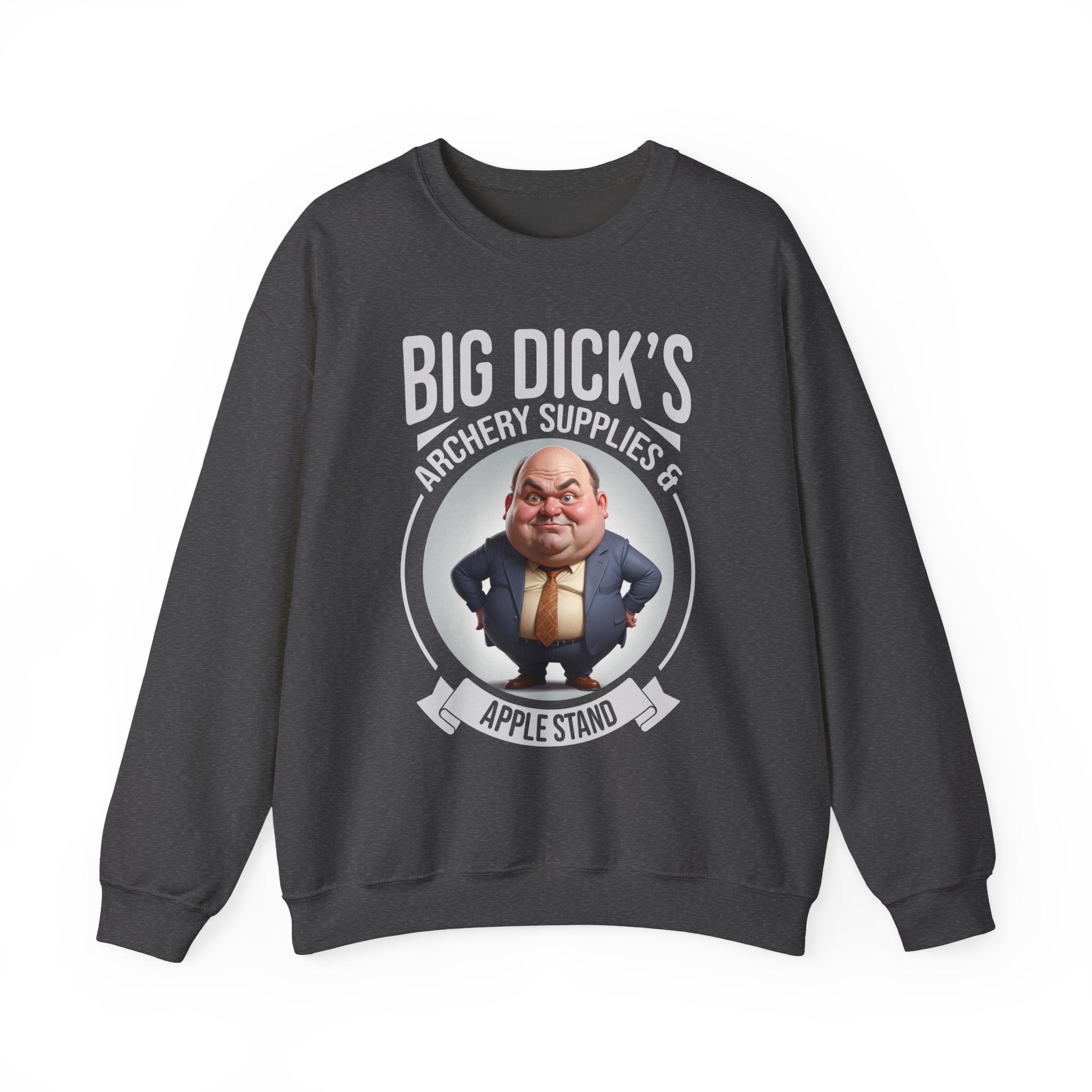 "Big Dick's Archery Supplies & Apple Stand" Funny Crewneck Sweatshirt