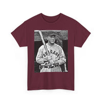 Vintage Chicago Baseball Photo T-Shirt — Retro Black & White Player Legend Tee