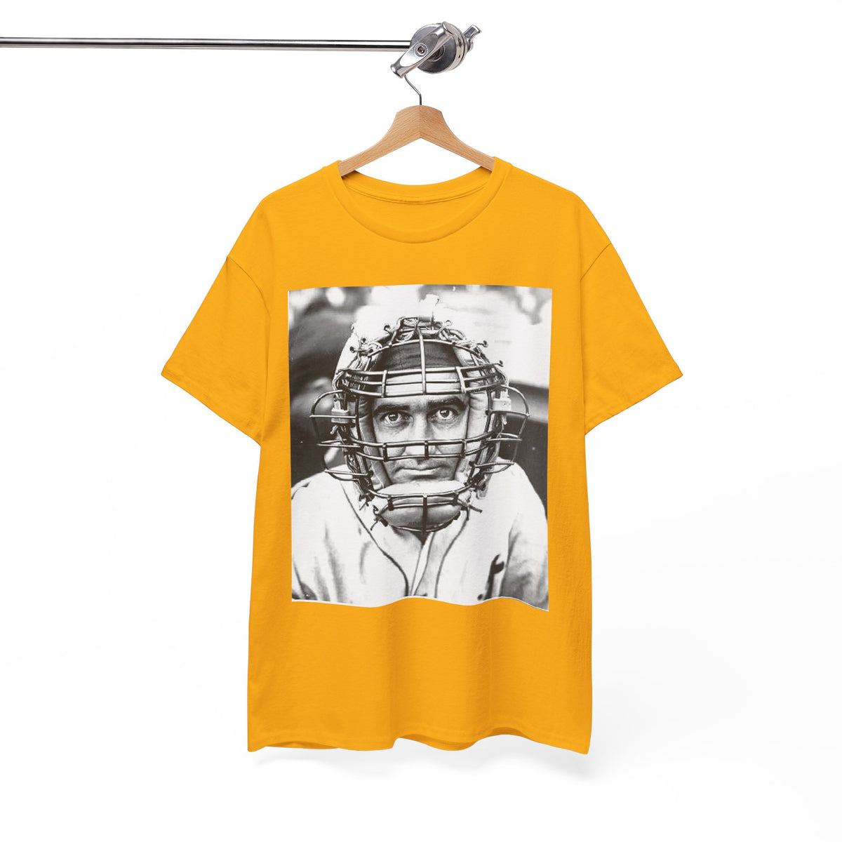 Vintage Baseball Catcher Portrait T-Shirt – Sports Tee