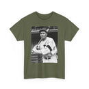 Retro Baseball Player T-Shirt - Old School Black & White Classic Legend Tee