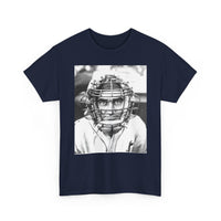Vintage Baseball Catcher Portrait T-Shirt – Sports Tee