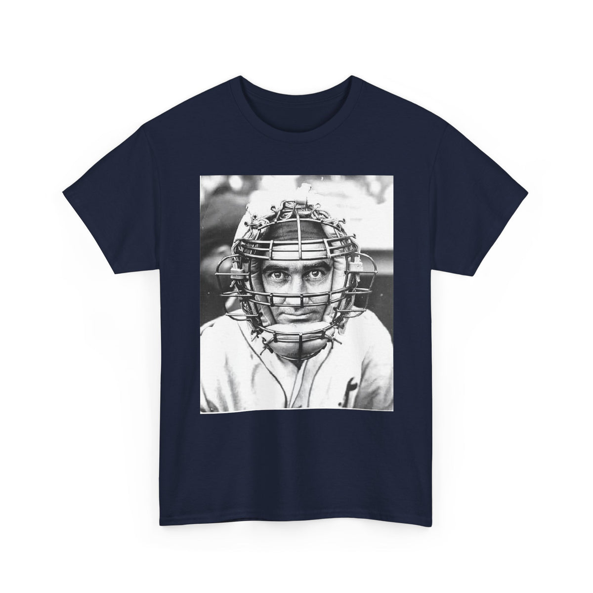 Vintage Baseball Catcher Portrait T-Shirt – Sports Tee