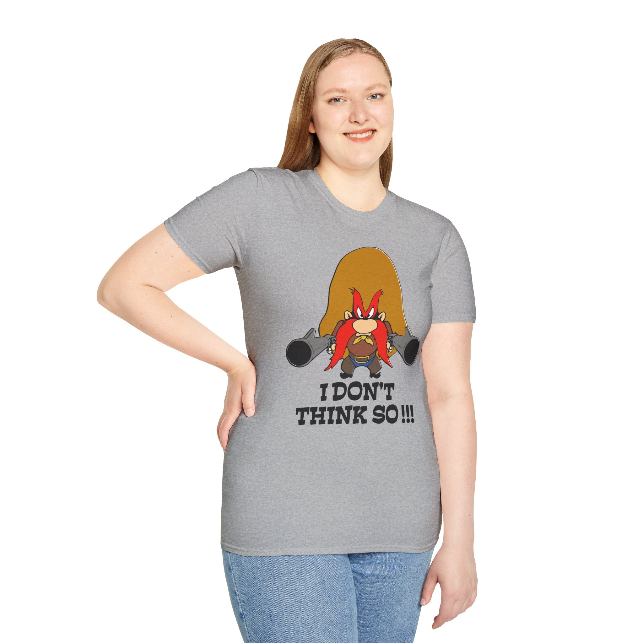 T-Shirt — 'I DON'T THINK SO!!!' Cartoon Character Graphic Tee