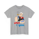 Popeye "I Yam What I Yam" Graphic Tee — Retro Cartoon Sailor Humor T-Shirt