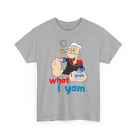Popeye "I Yam What I Yam" Graphic Tee — Retro Cartoon Sailor Humor T-Shirt