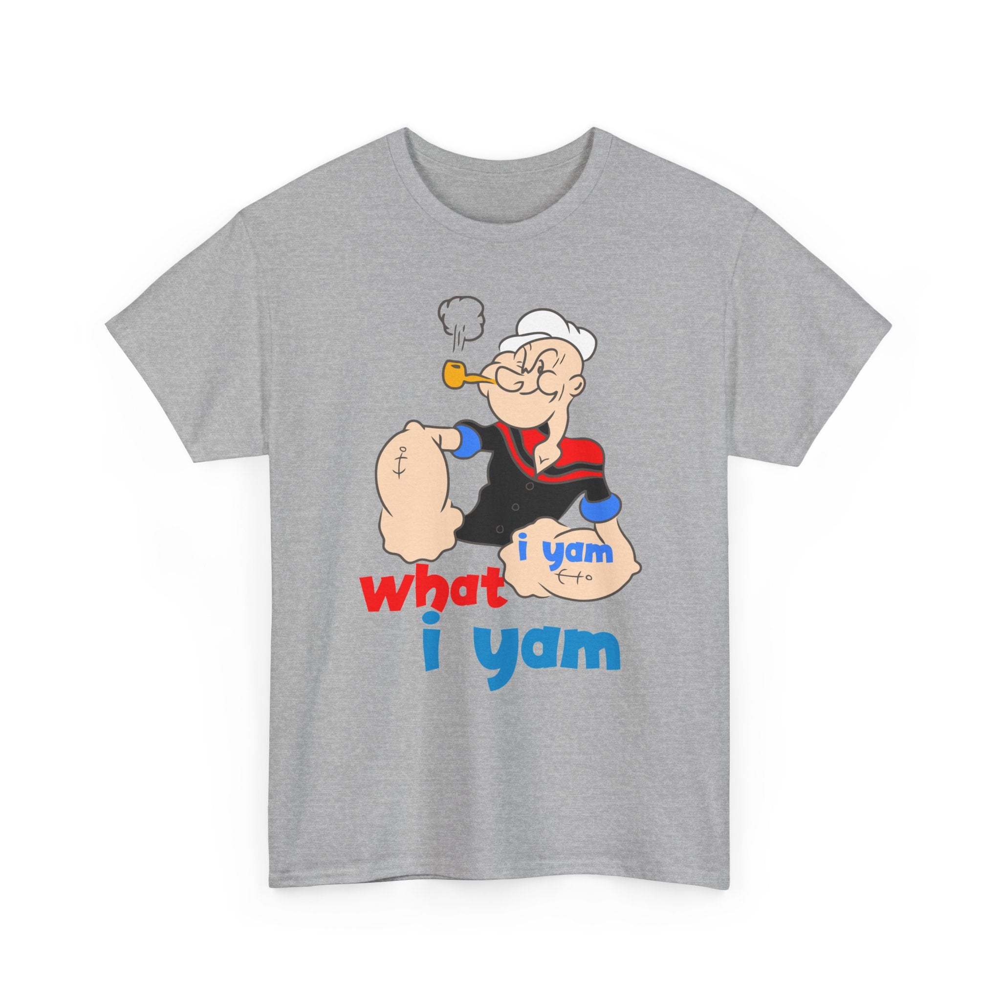 Popeye "I Yam What I Yam" Graphic Tee — Retro Cartoon Sailor Humor T-Shirt