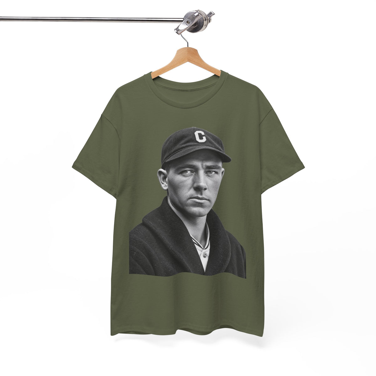 Vintage Baseball Player Portrait Tee