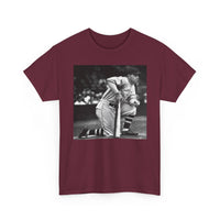 Vintage Baseball Photo T-Shirt – Classic Kneeling Player Graphic Tee