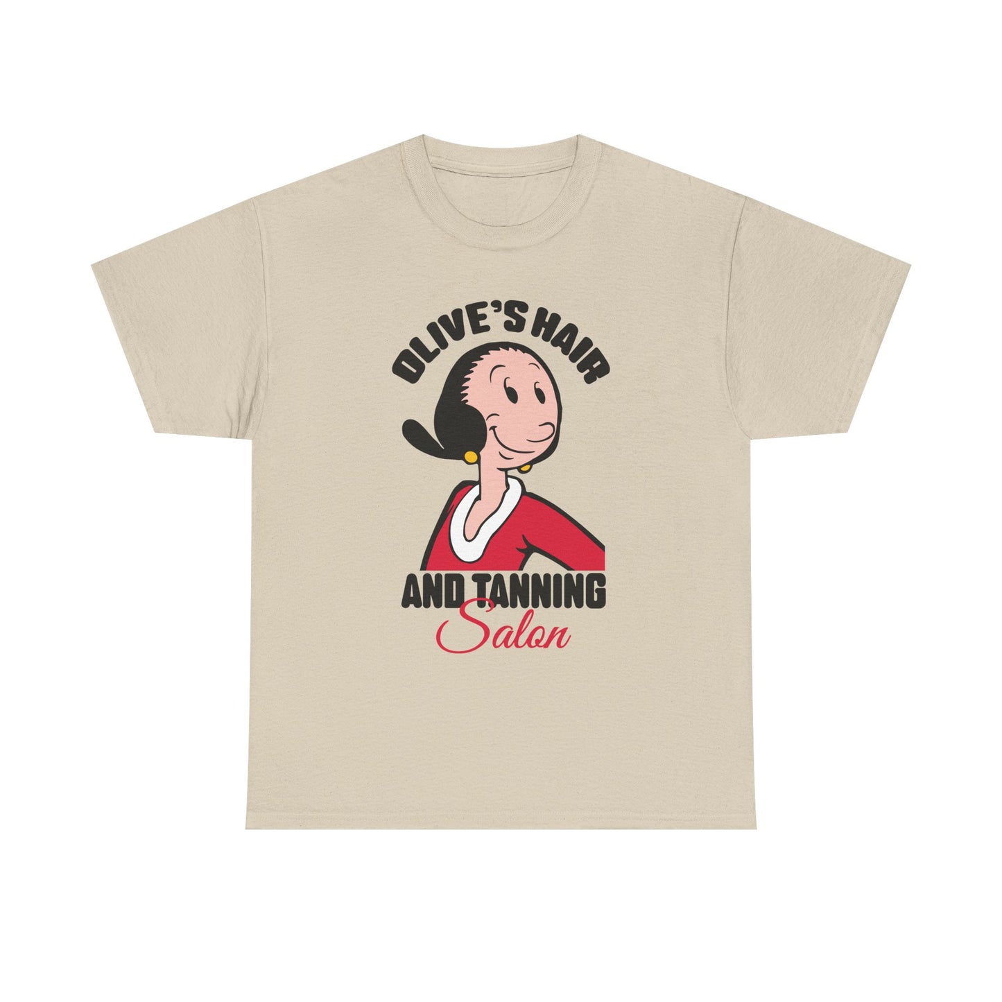 Olive's Hair and Tanning Salon Shirt - Funny Retro Parody Graphic Tee