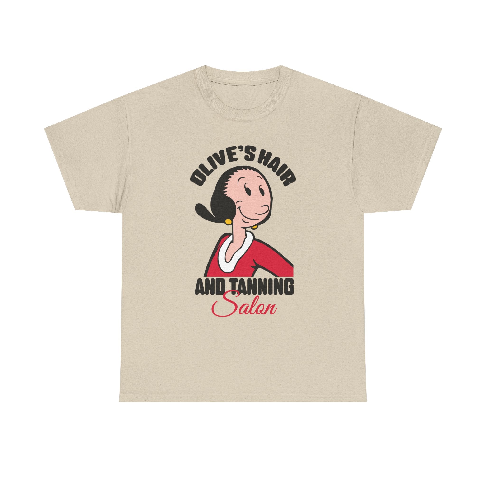 Olive's Hair and Tanning Salon Shirt - Funny Retro Parody Graphic Tee