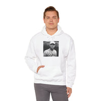 Vintage Baseball Player Hoodie — Classic Sports Graphic Pullover