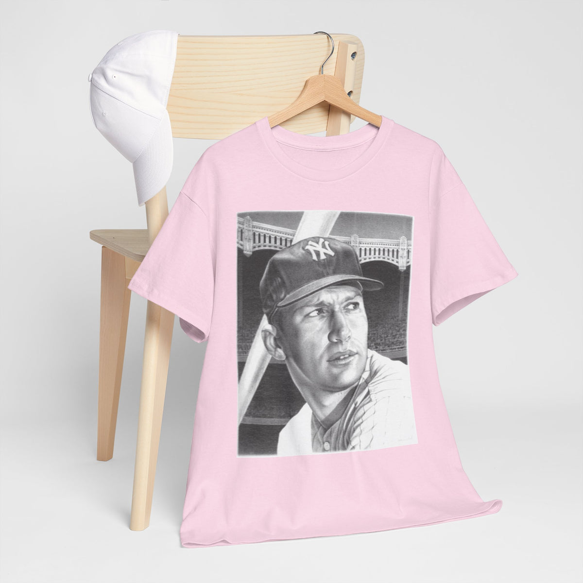 Vintage Baseball Portrait T-Shirt – Classic Retro Player Tee