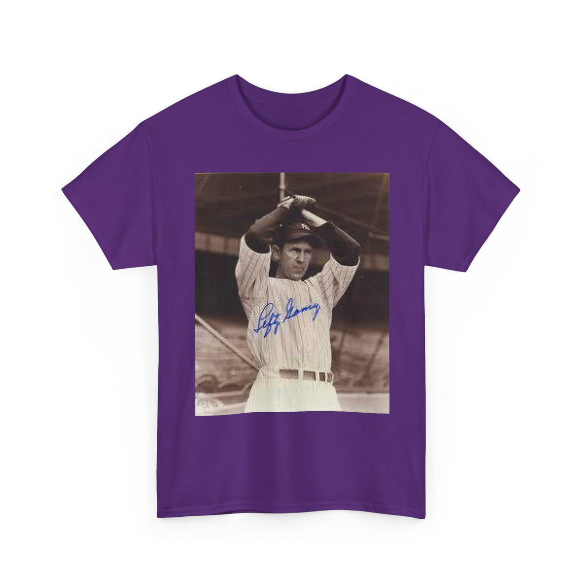 Vintage Babe Ruth Signed Photo T-Shirt — Retro Baseball Autograph Graphic Tee