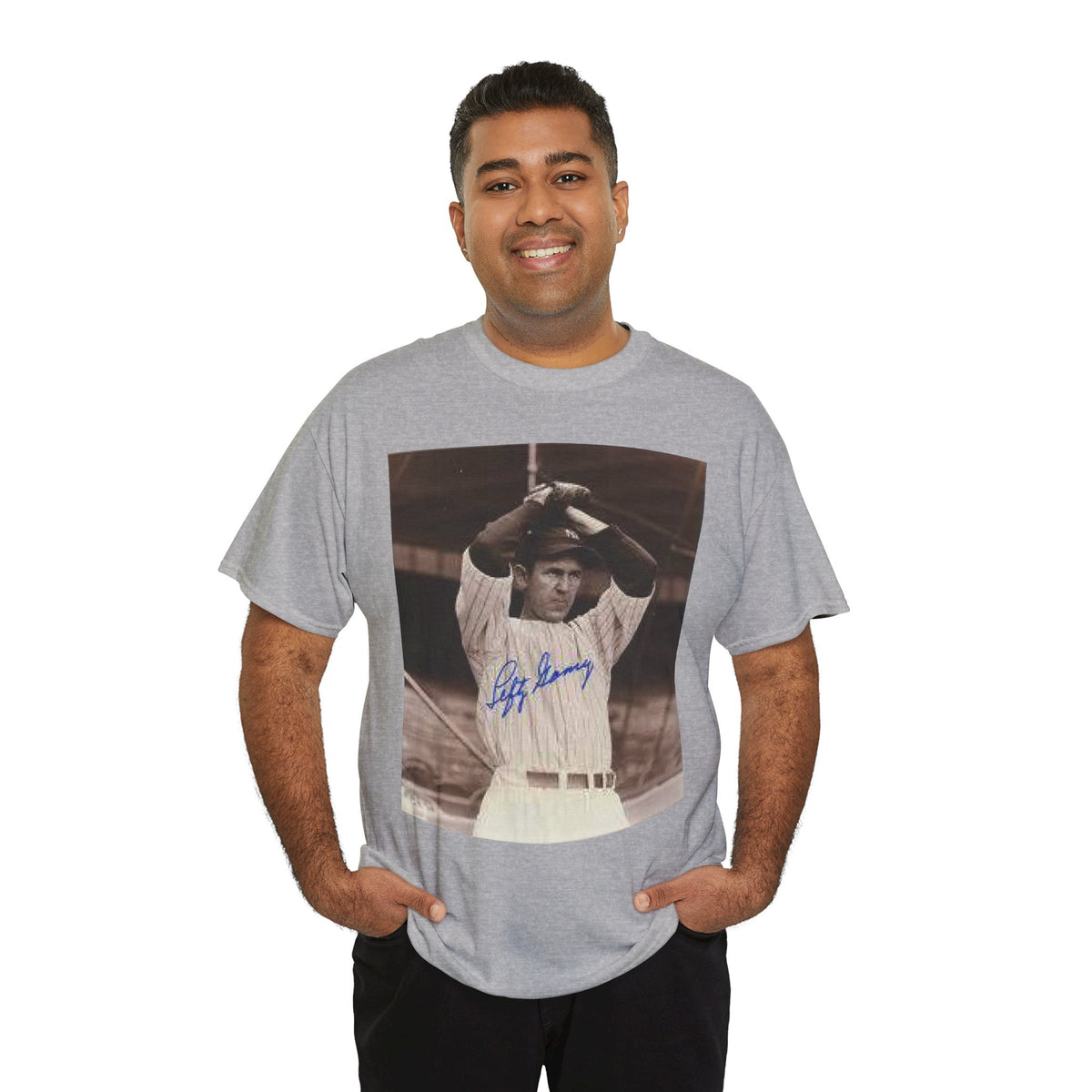 Vintage Babe Ruth Signed Photo T-Shirt — Retro Baseball Autograph Graphic Tee