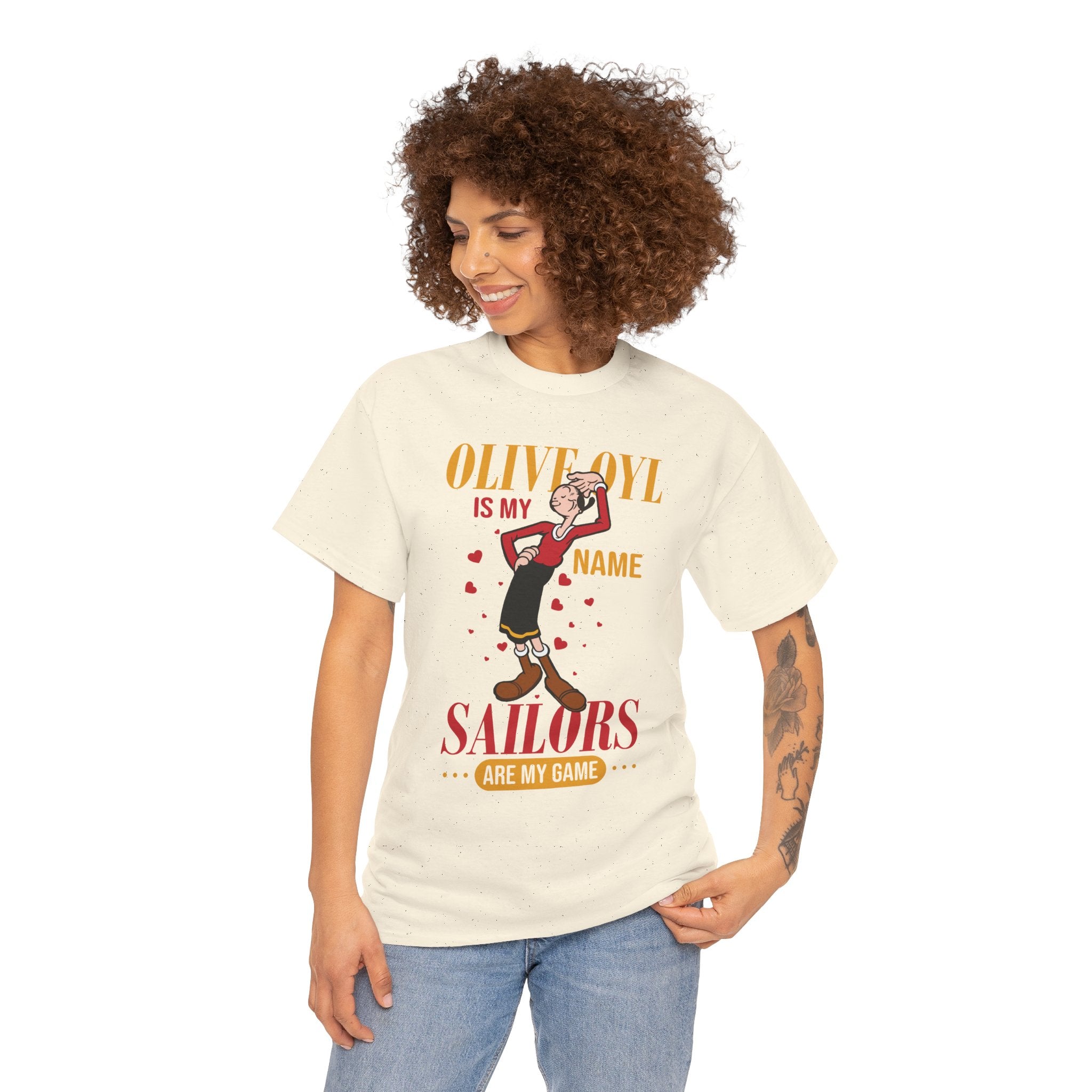 Popeye "Olive Oyl Is My Name, Sailors Are My Game" Graphic T-Shirt