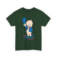Retro Cartoon Pig 'Just Smile' T-Shirt
