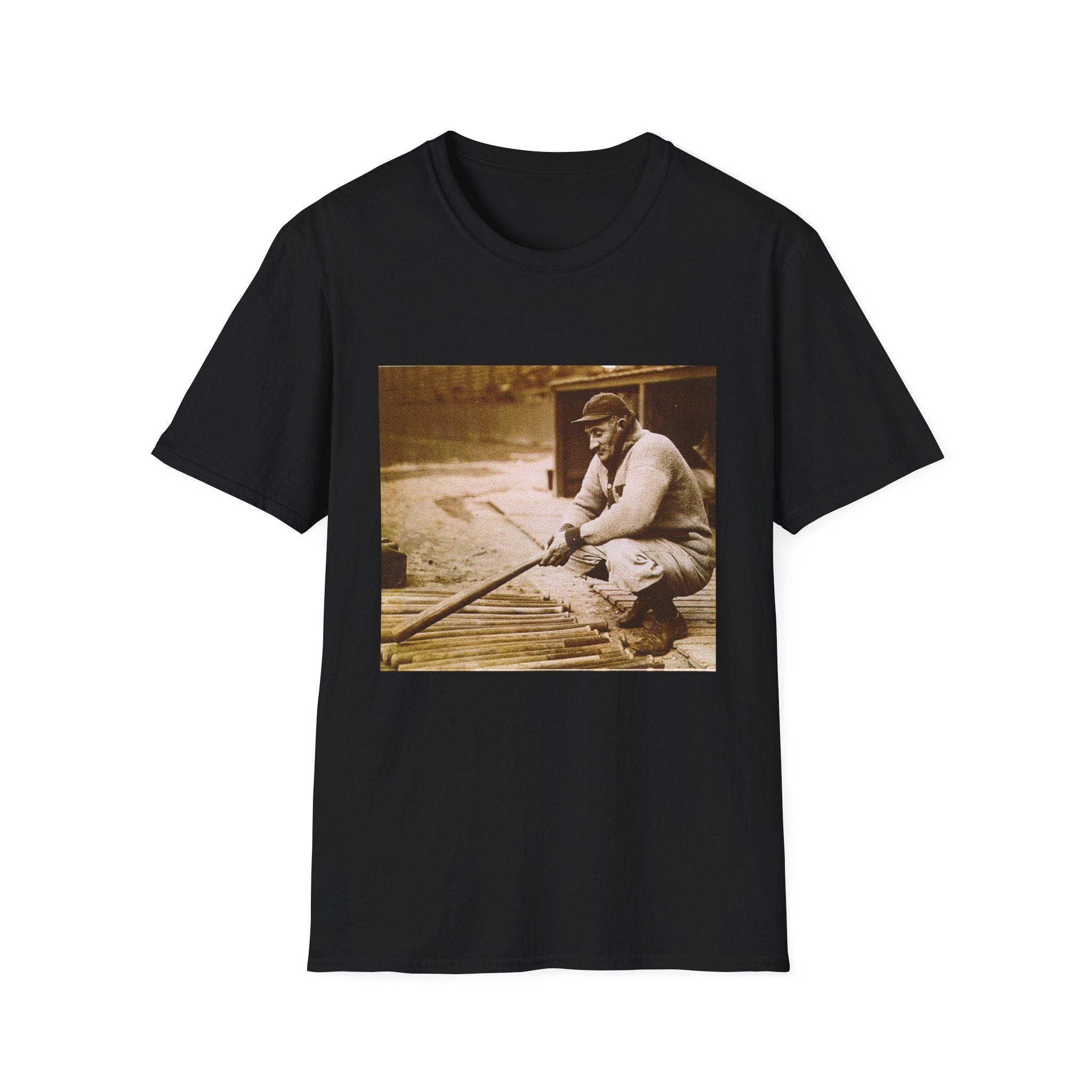 Vintage Fisherman Photo T-Shirt