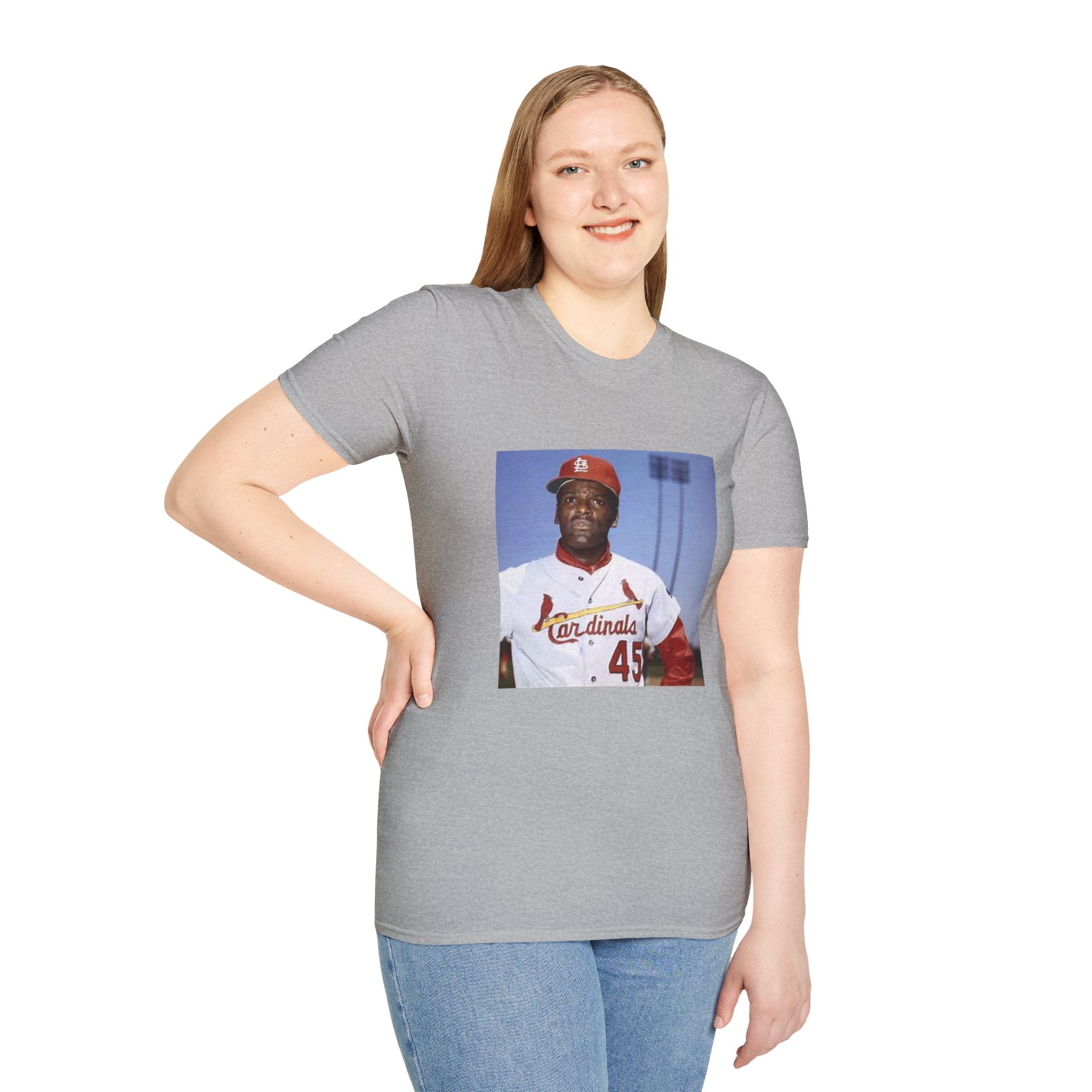 Baseball Graphic T-Shirt — Vintage Cardinals Player Photo Tee