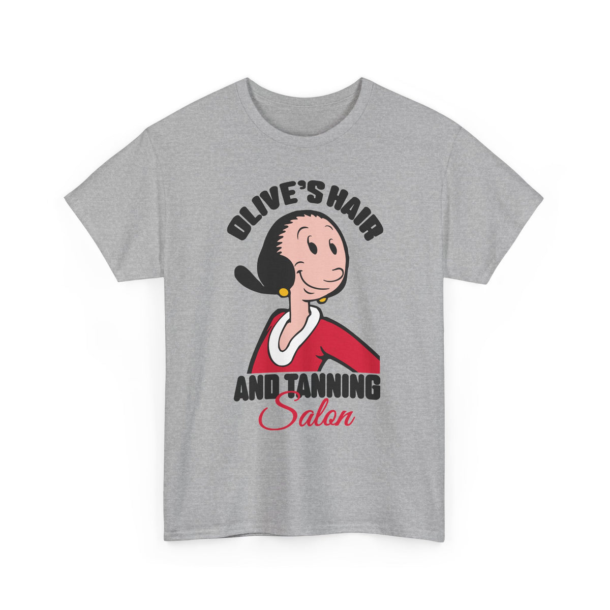 Olive’s Hair & Tanning Salon T-Shirt — Vintage Olive Oyl Cartoon Tee