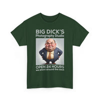 Big Dick's Photography Studio T-Shirt — Funny Novelty Graphic Tee (Open 24 Hours)