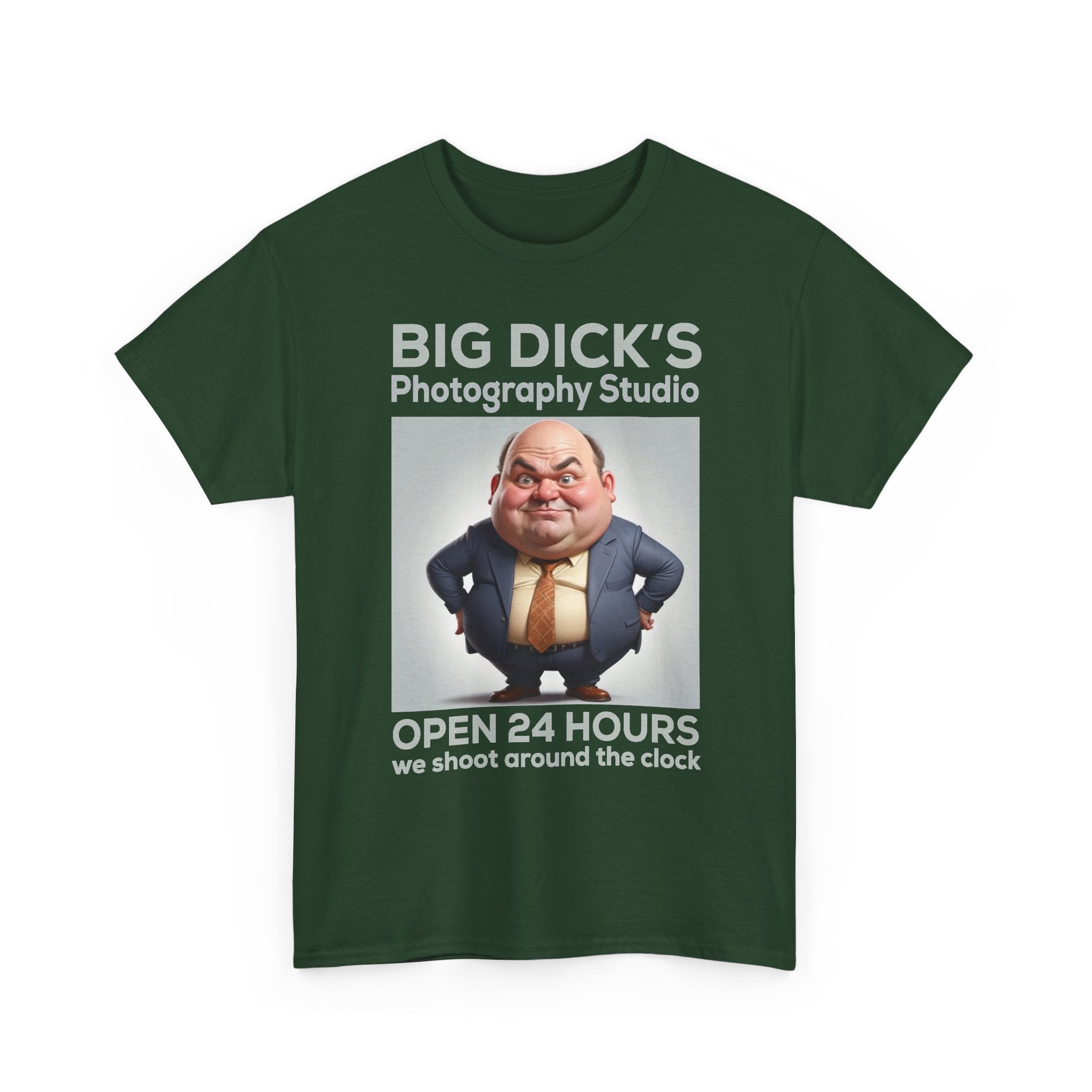 Big Dick's Photography Studio T-Shirt — Funny Novelty Graphic Tee (Open 24 Hours)