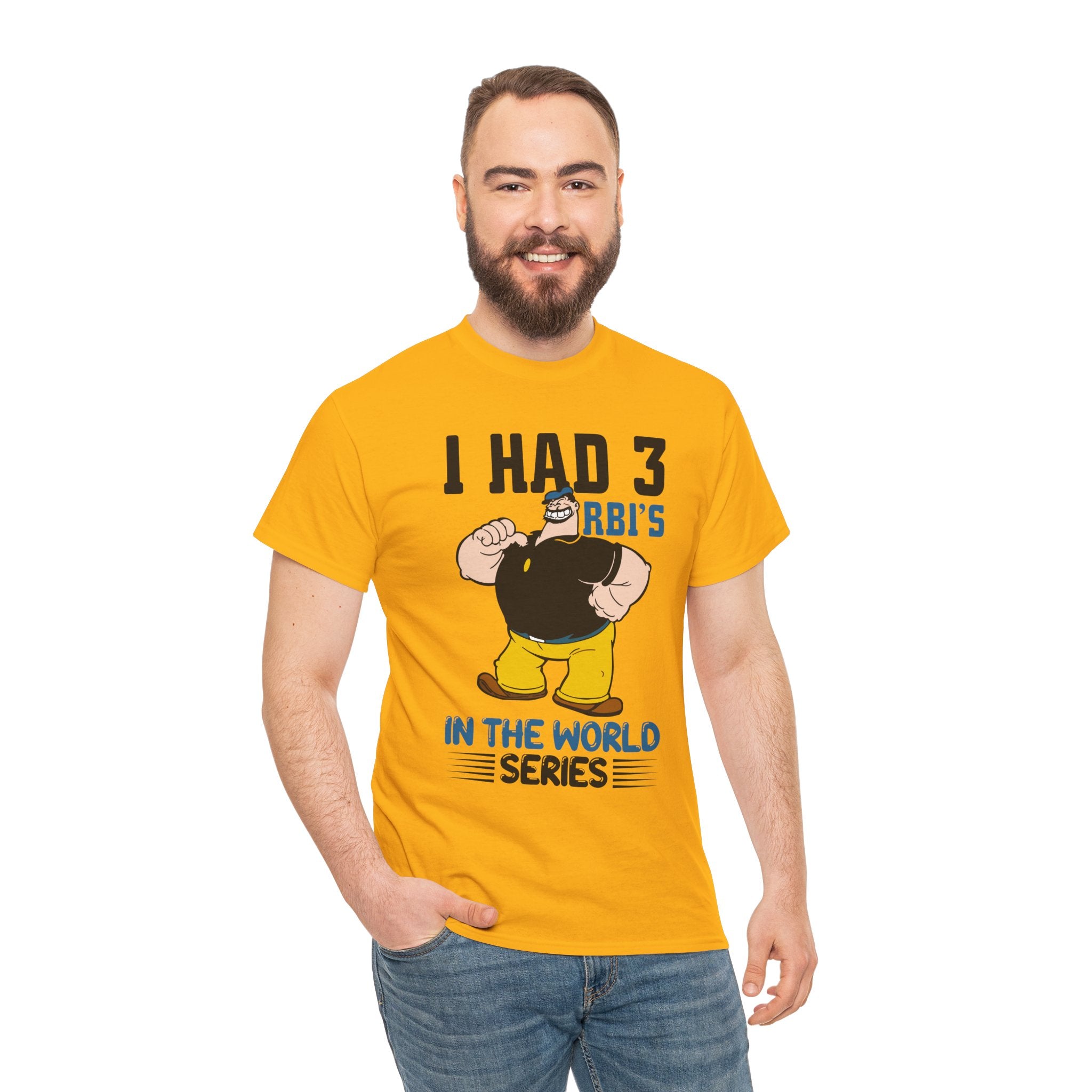 I Had 3 RBIs In the World Series Shirt - Funny Baseball Fan Graphic Tee