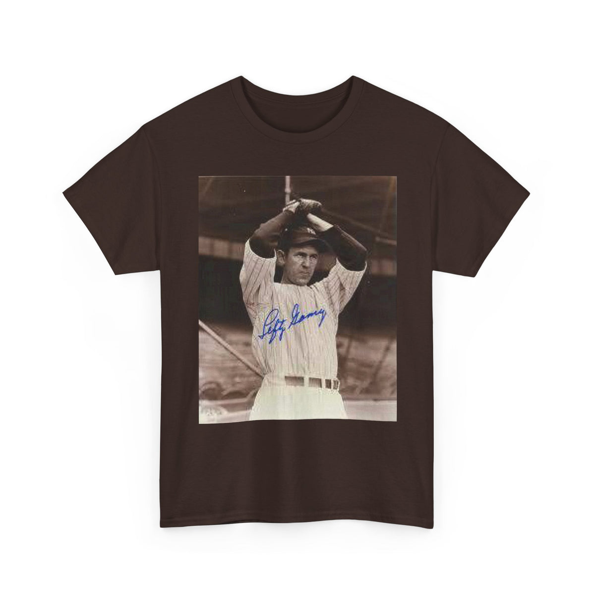 Vintage Babe Ruth Signed Photo T-Shirt — Retro Baseball Autograph Graphic Tee